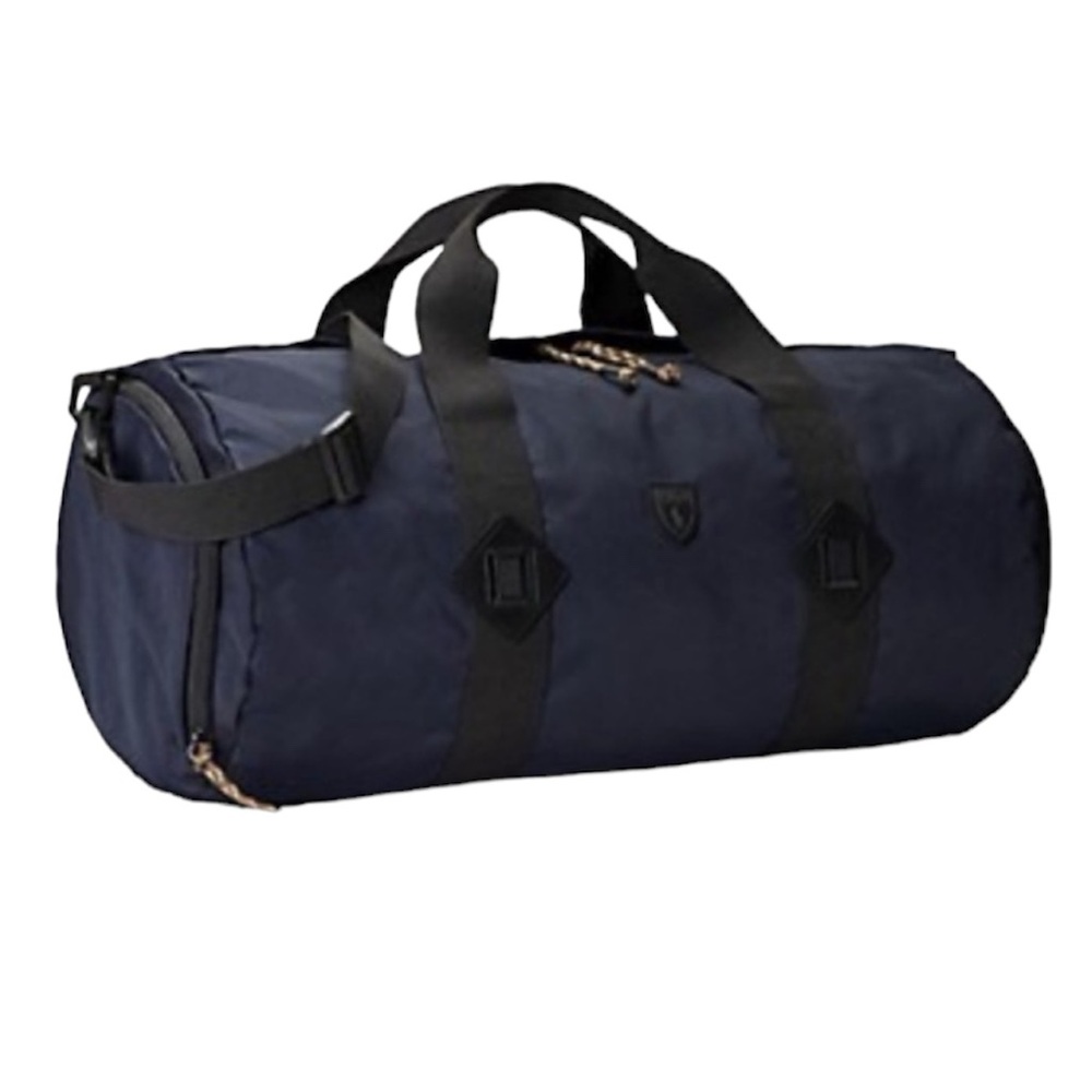 Polo Ralph Lauren NWT Navy Blue Canvas Gym Duffel Travel Bag NEW